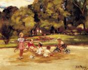 保罗 米歇尔 杜佩 : Children Playing In A Park